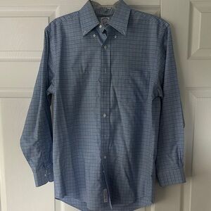 Brooks Brothers Blue Plaid Dress Shirt